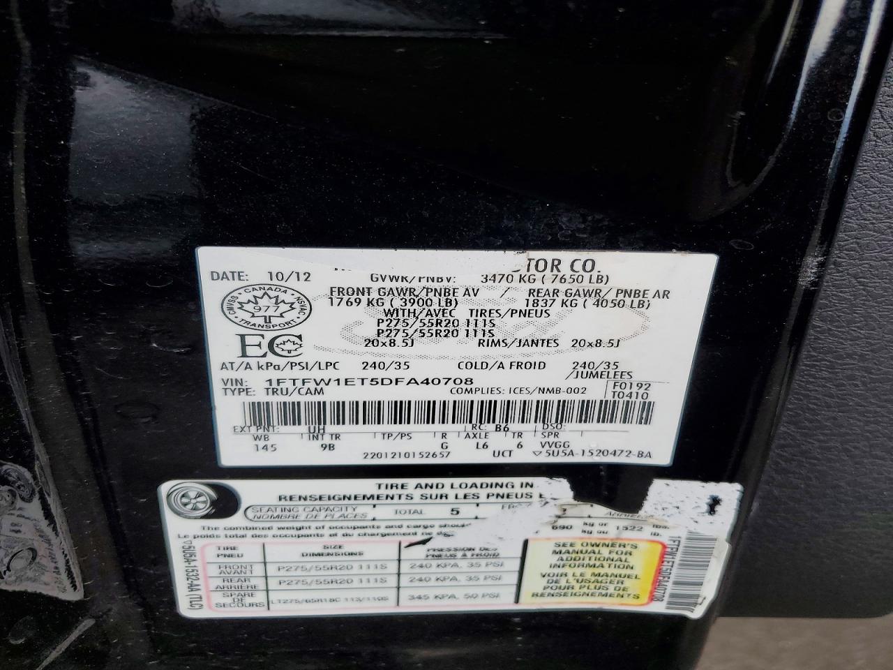2013 FORD F150