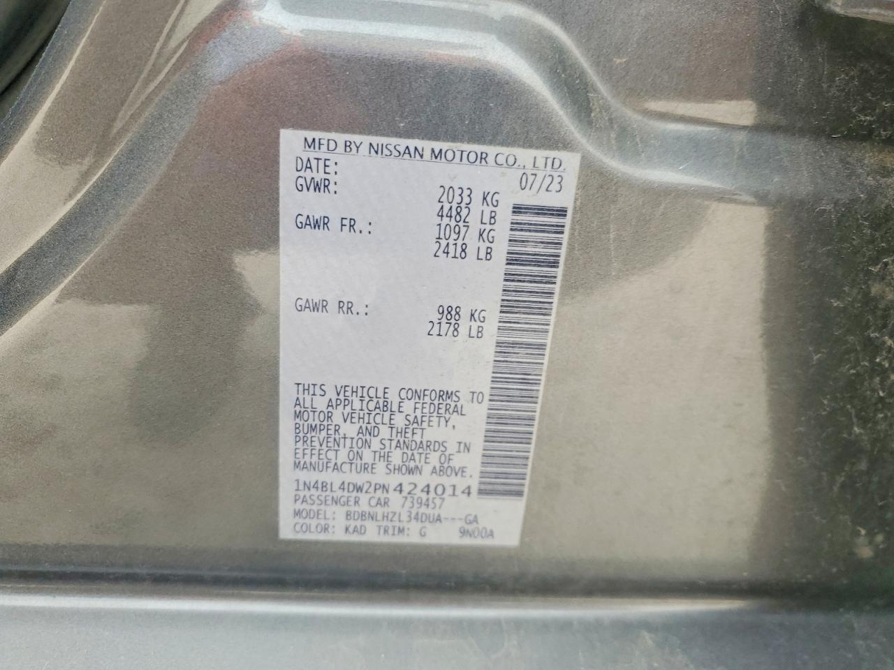 2023 NISSAN ALTIMA