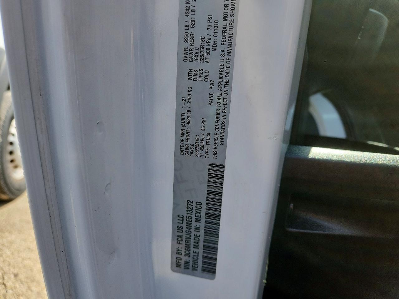 2021 RAM PROMASTER