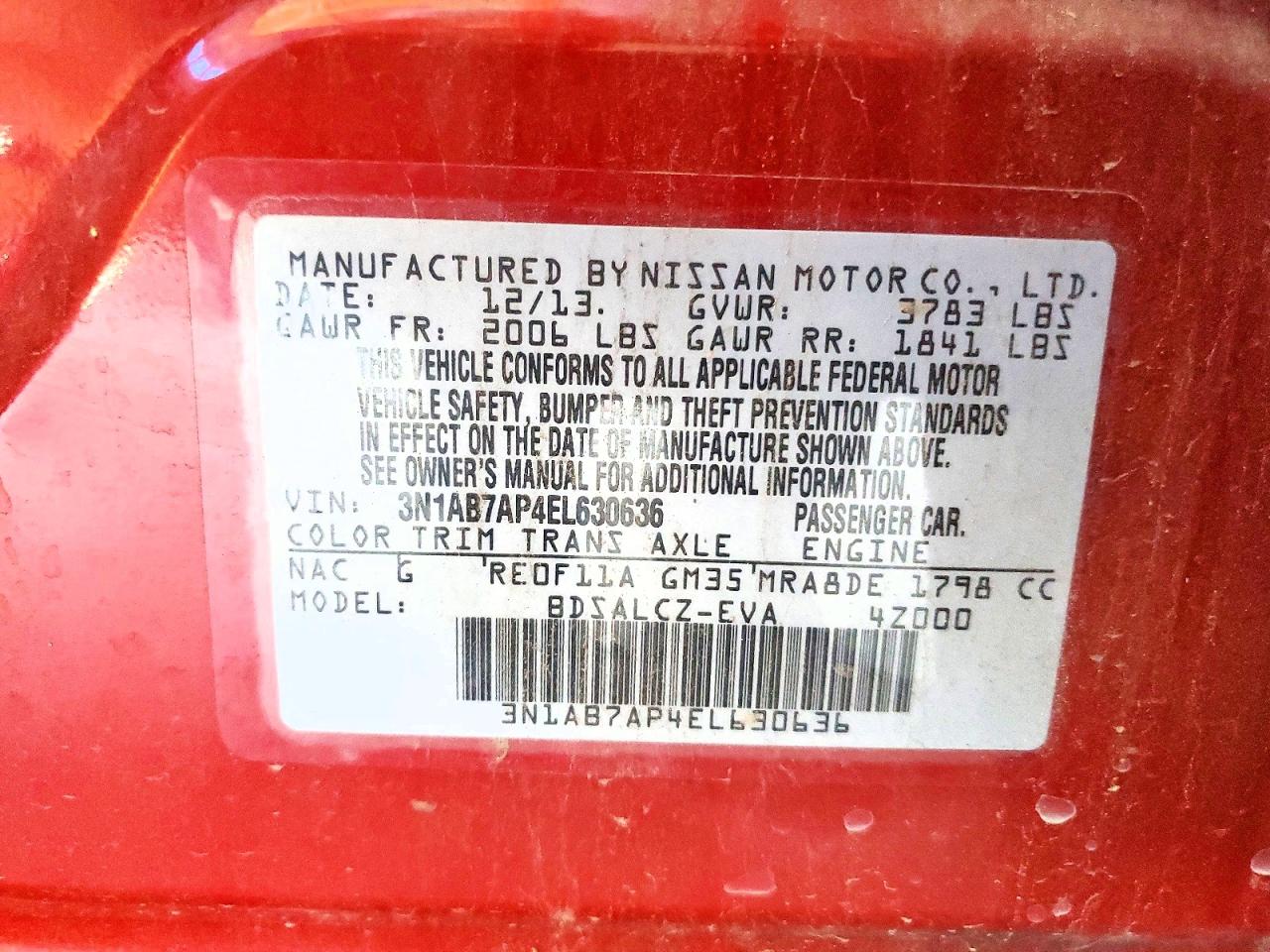 2014 NISSAN SENTRA