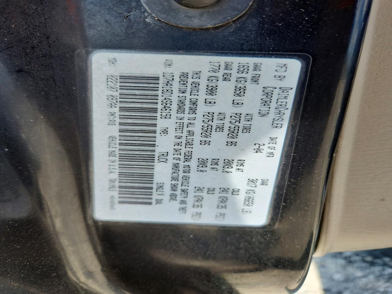 2004 DODGE RAM 1500