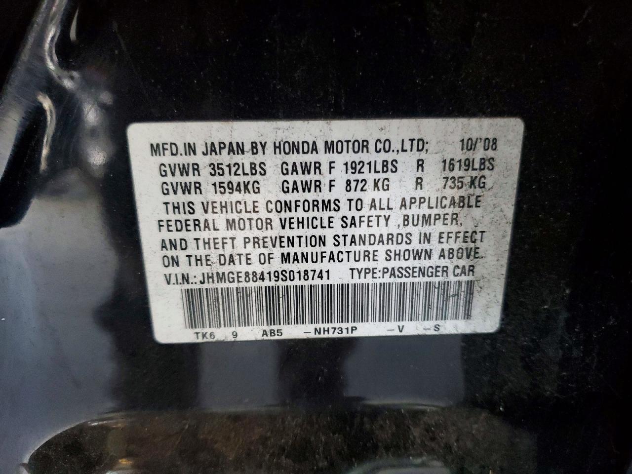 2009 HONDA FIT