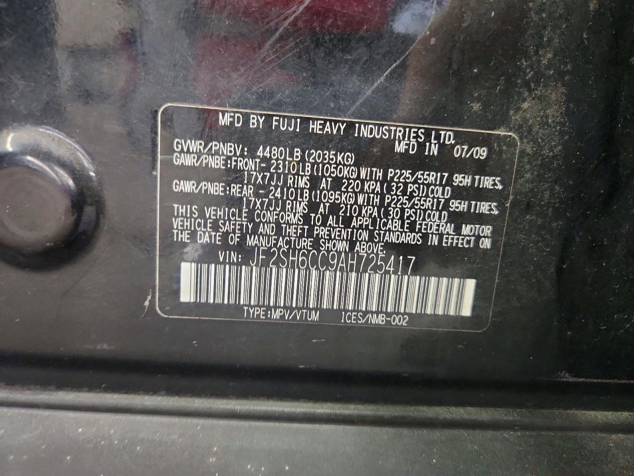 2010 SUBARU FORESTER