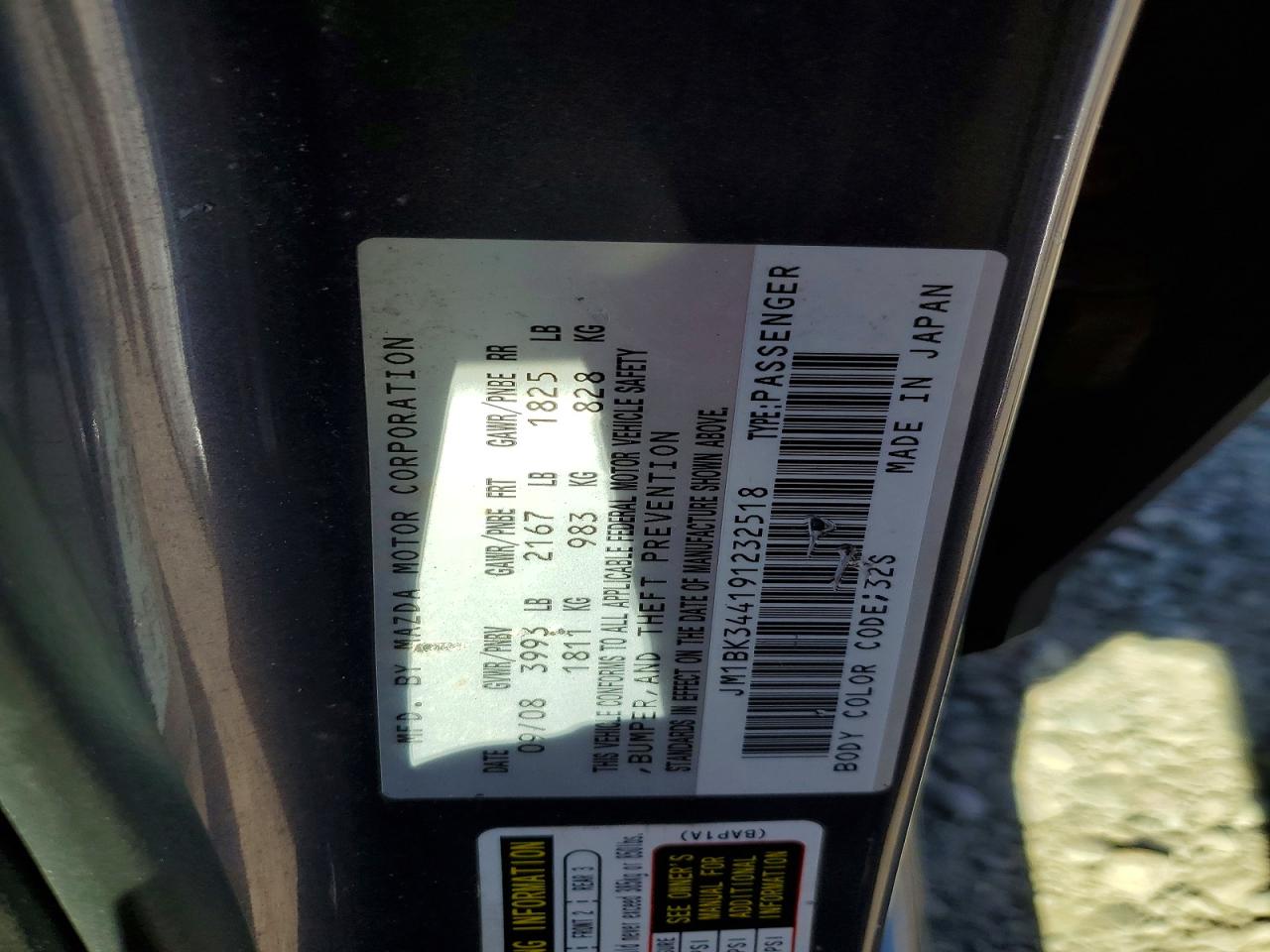 2009 MAZDA MAZDA3