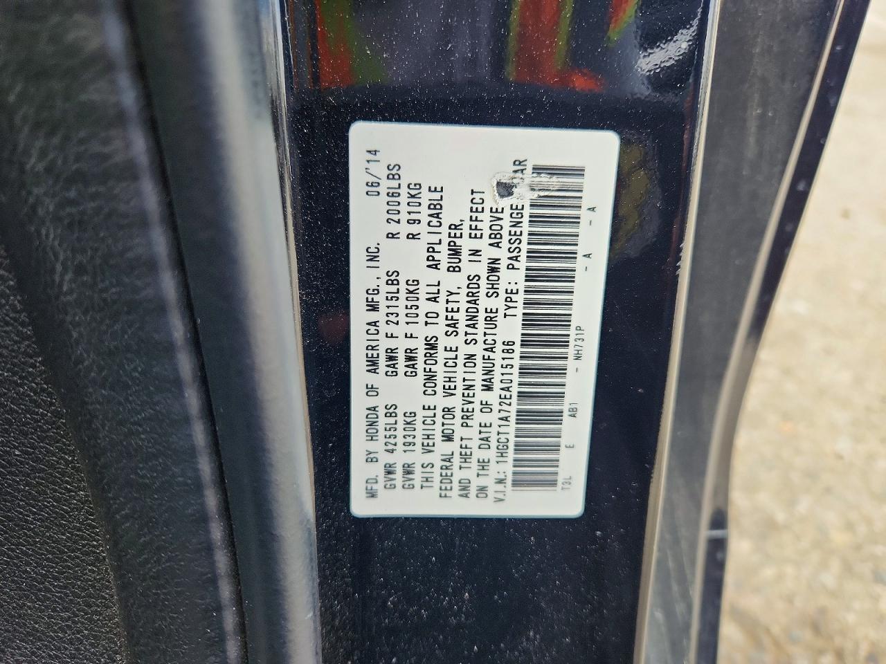 2014 HONDA ACCORD