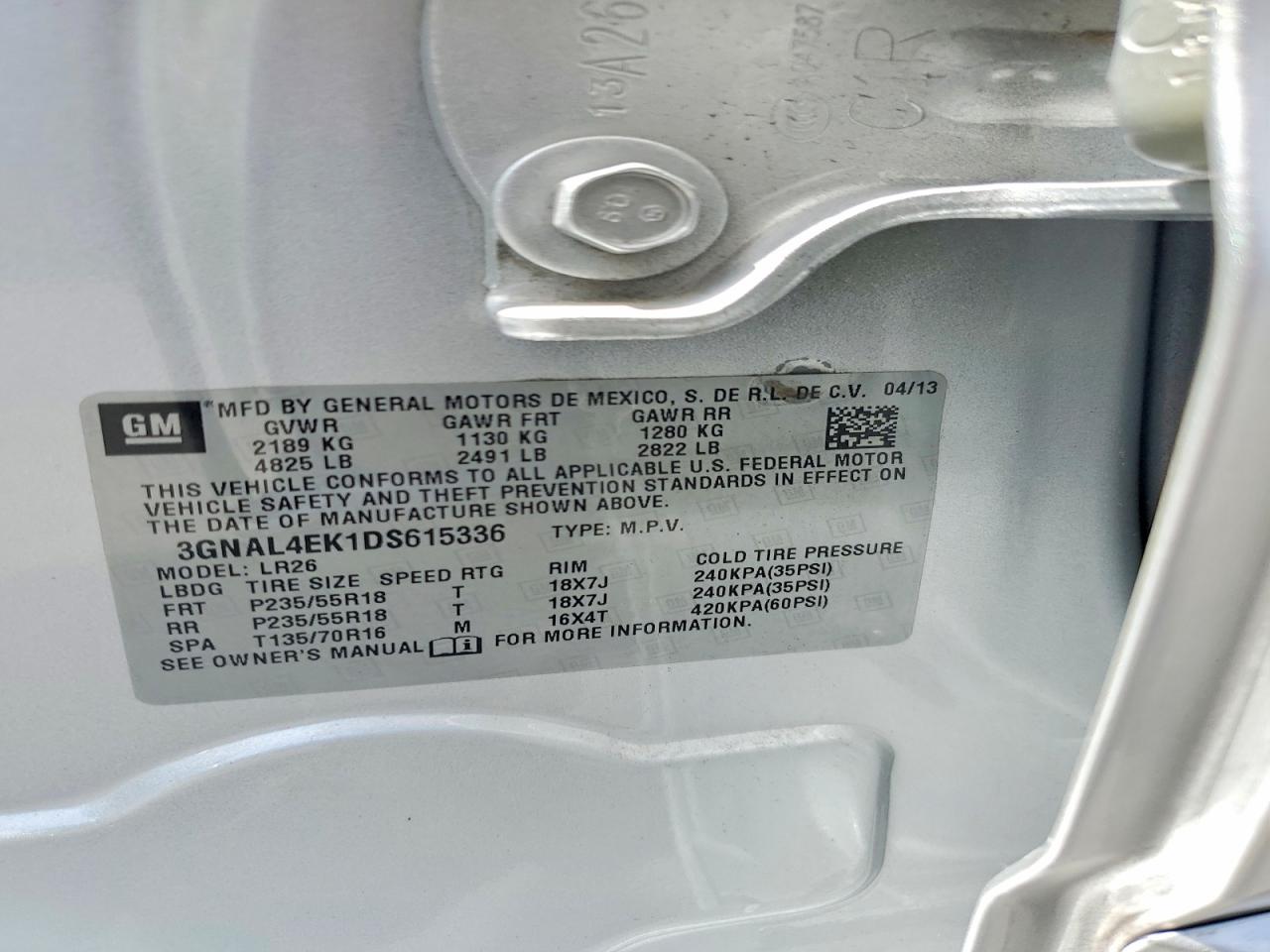 2013 CHEVROLET CAPTIVA