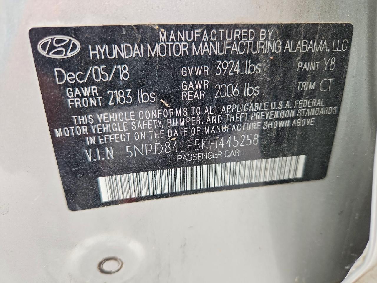 2019 HYUNDAI ELANTRA