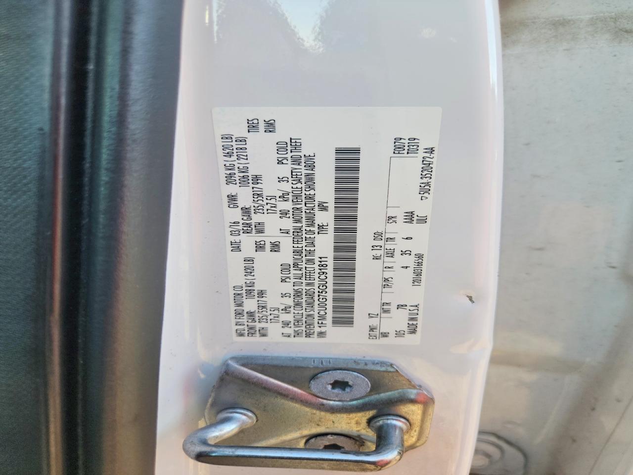 2016 FORD ESCAPE