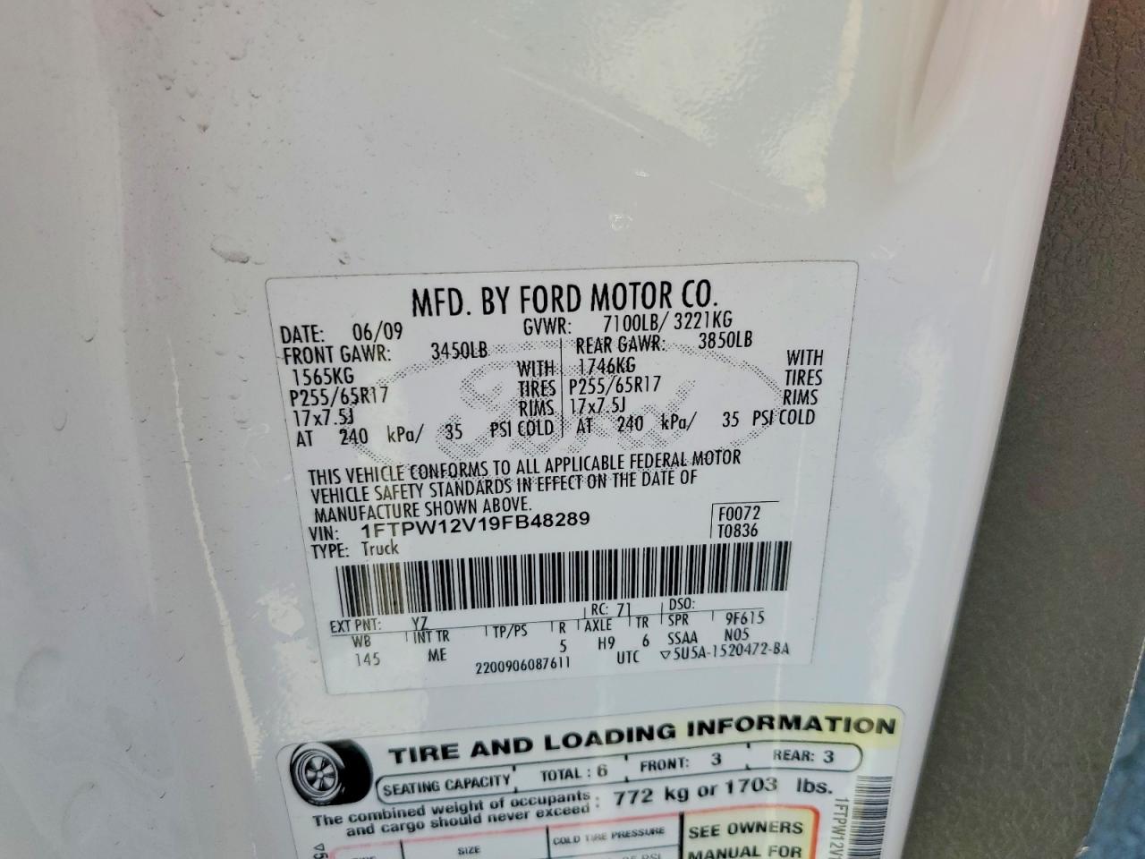 2009 FORD F150