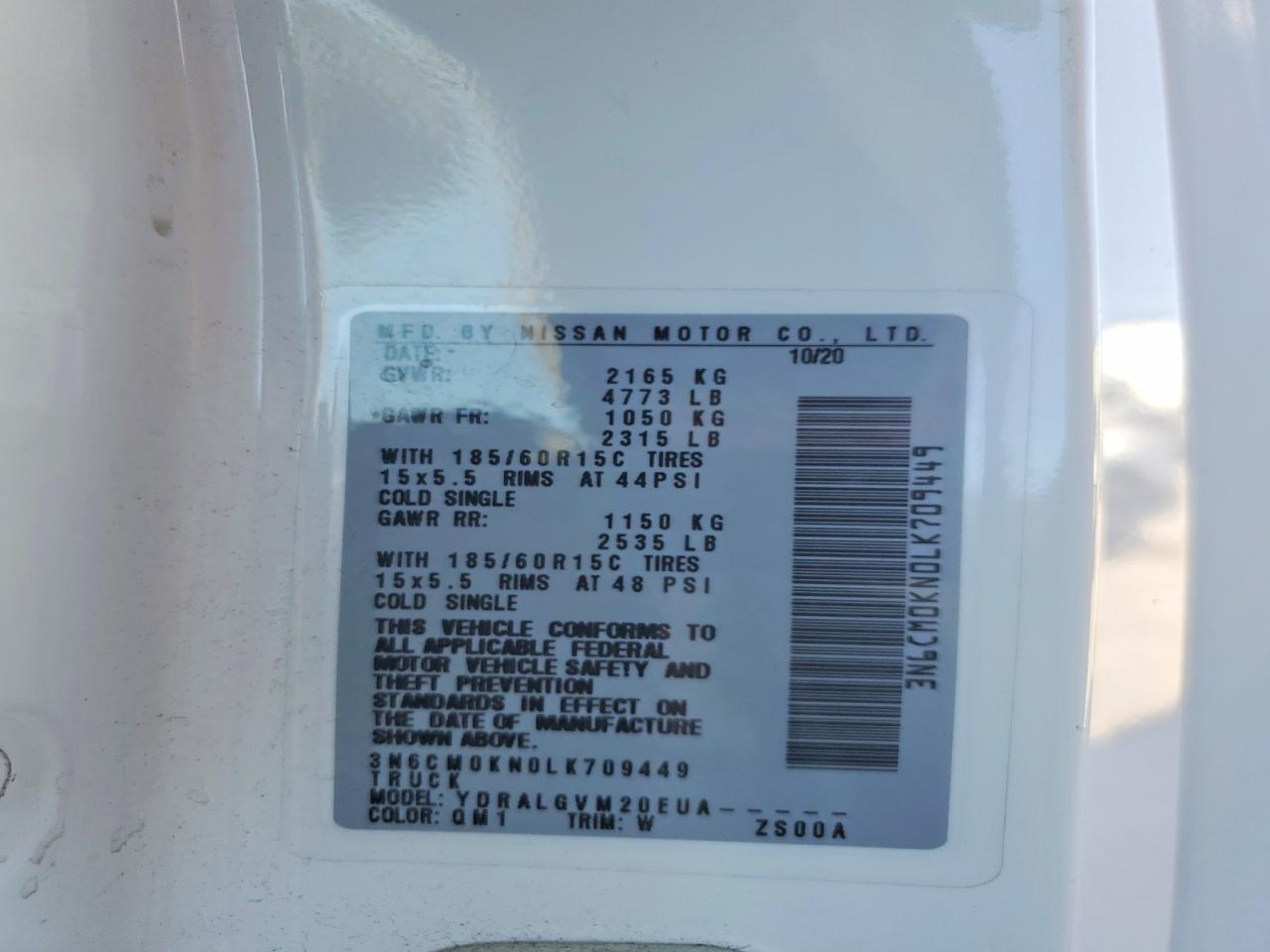 2020 NISSAN NV