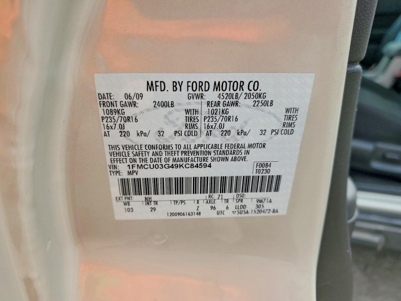 2009 FORD ESCAPE