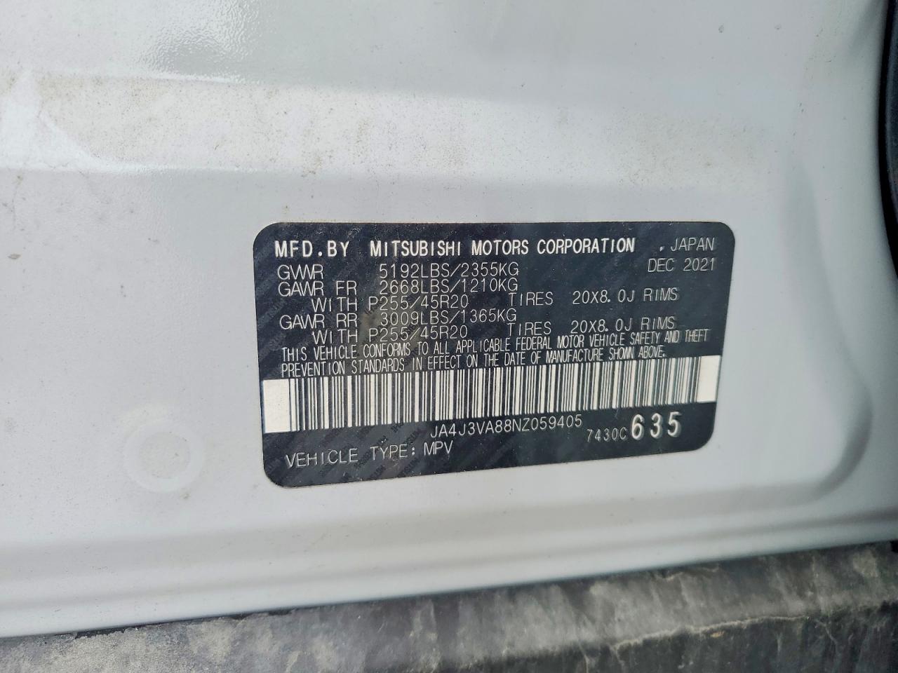 2022 MITSUBISHI OUTLANDER