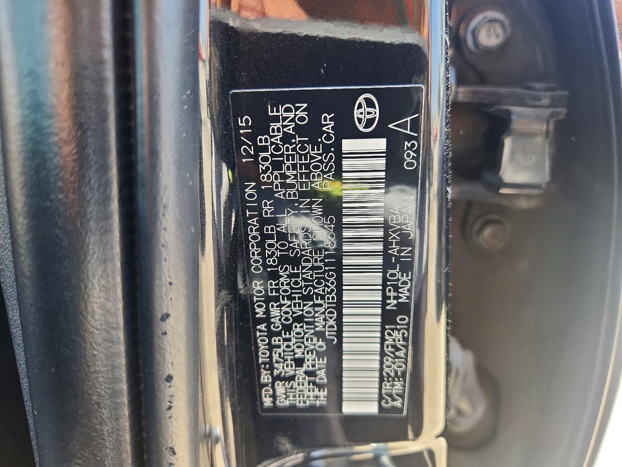 2016 TOYOTA PRIUS