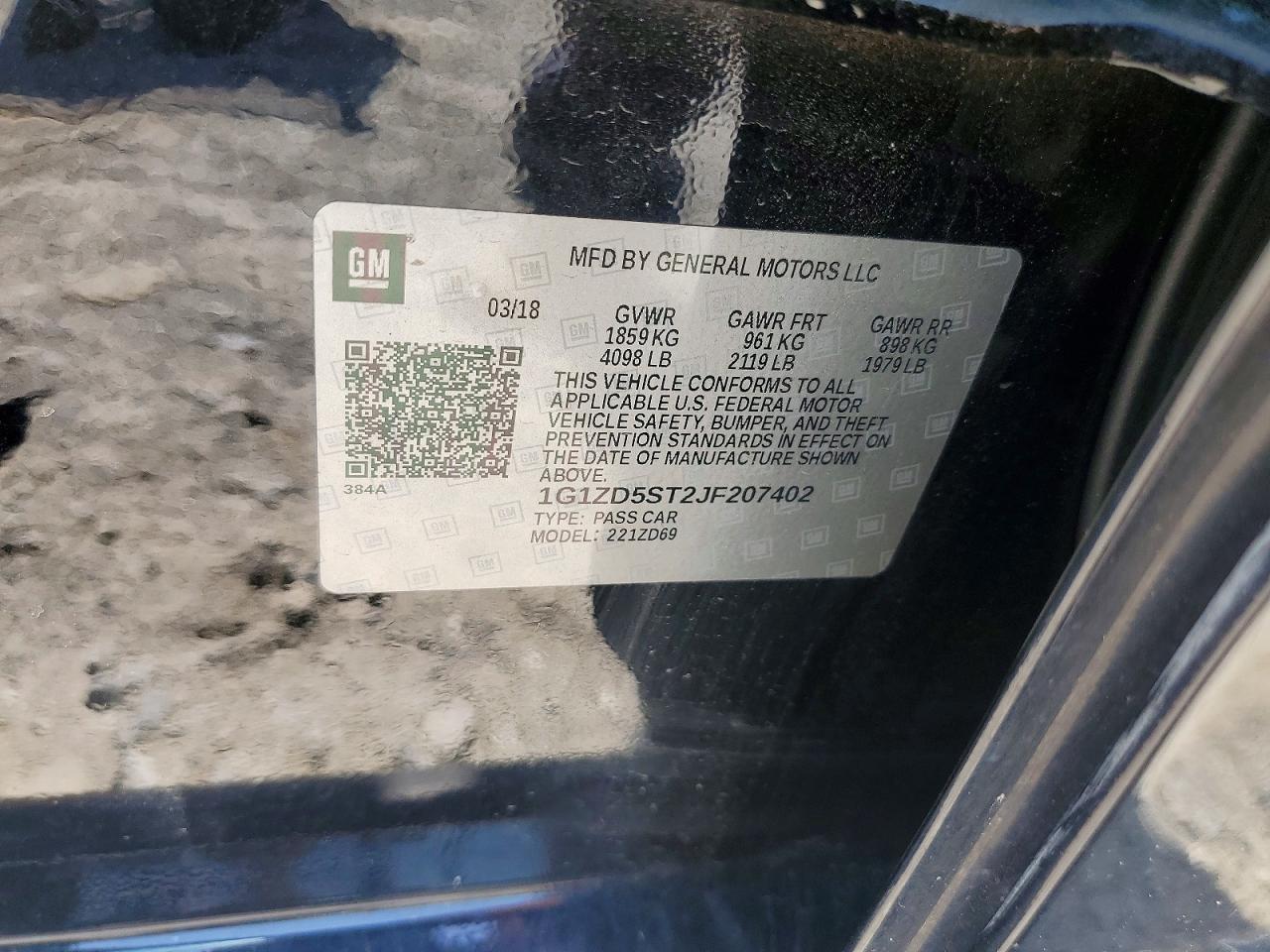 2018 CHEVROLET MALIBU