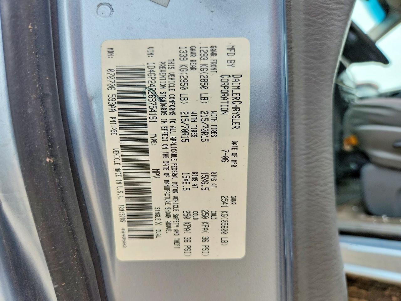 2006 DODGE CARAVAN