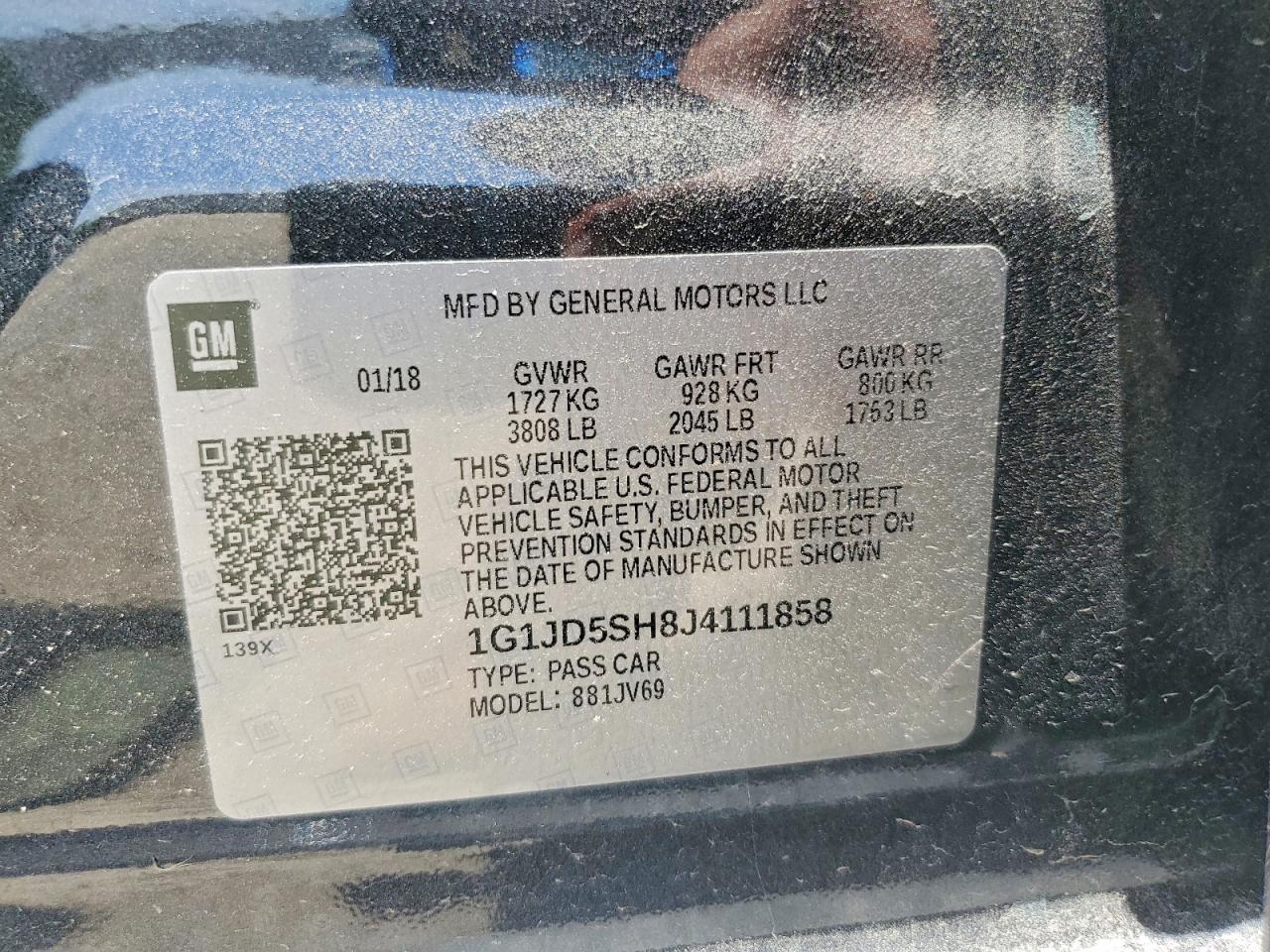 2018 CHEVROLET SONIC