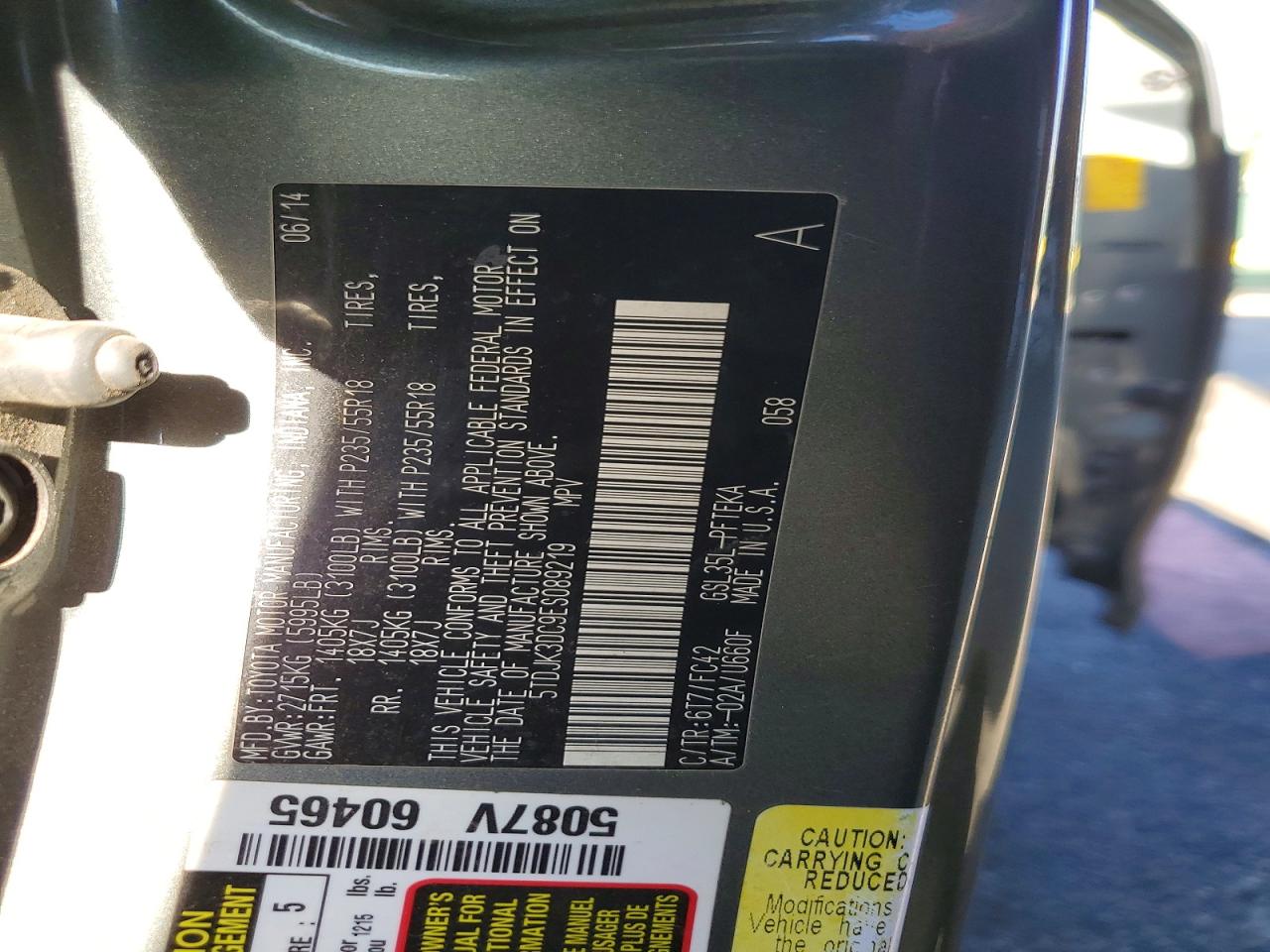 2014 TOYOTA SIENNA