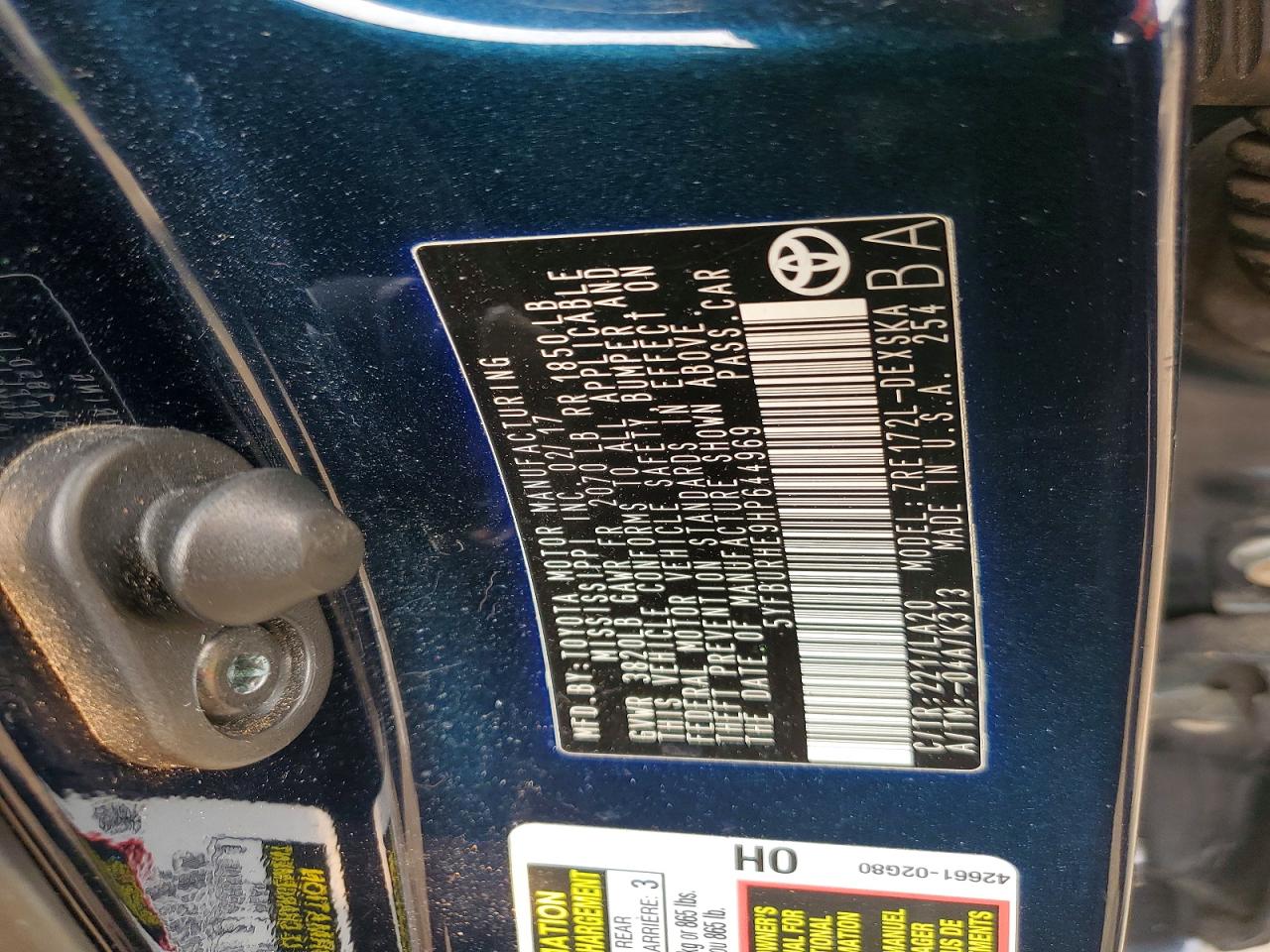 2017 TOYOTA COROLLA