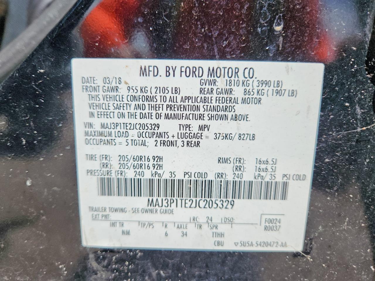 2018 FORD ECOSPORT