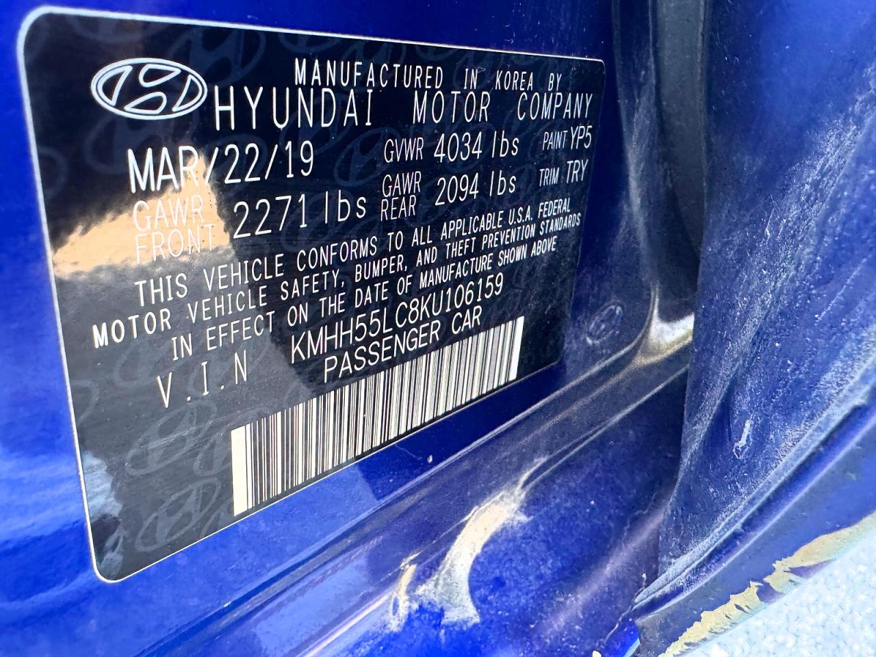 2019 HYUNDAI ELANTRA