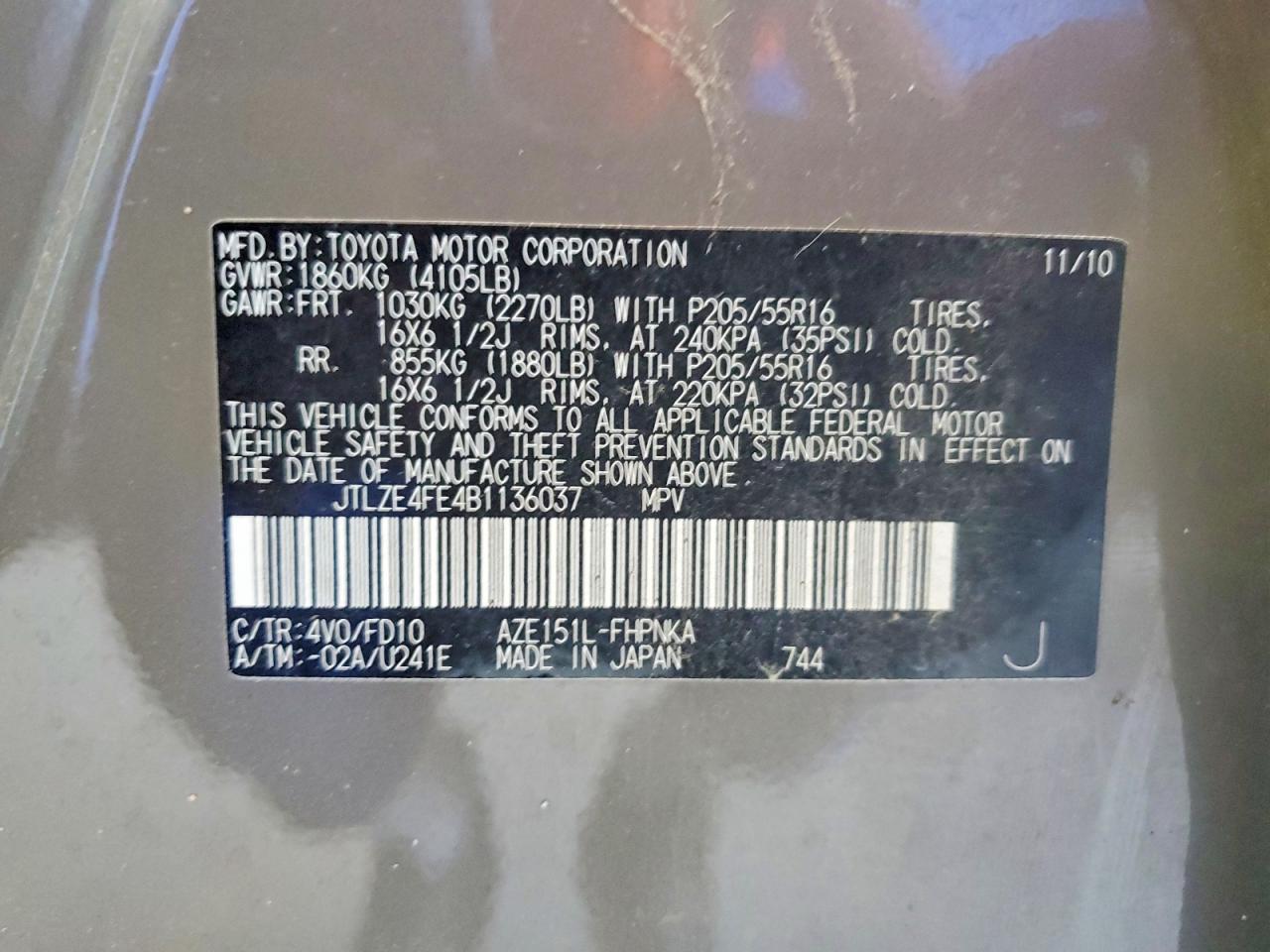 2011 TOYOTA SCION