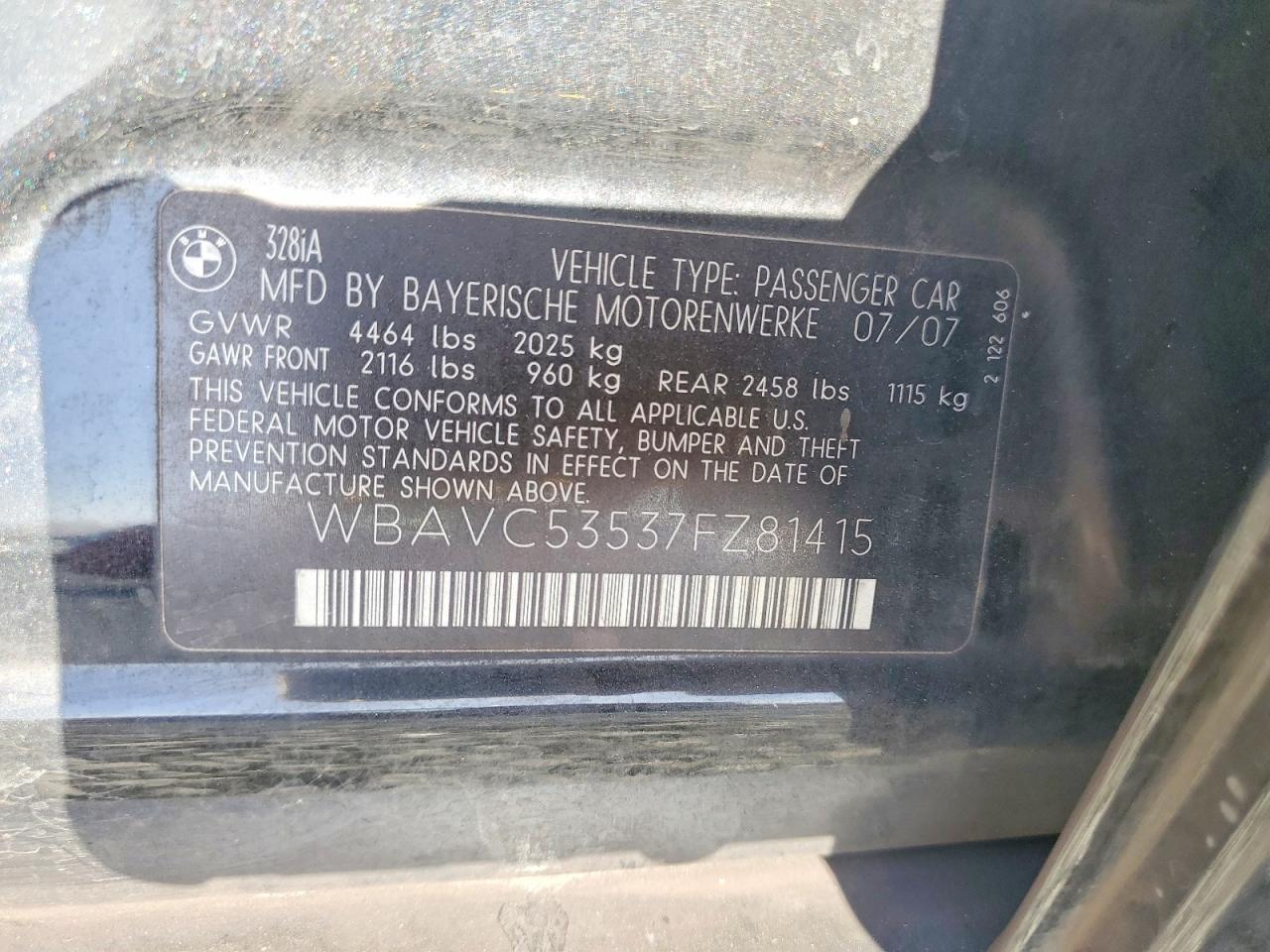 2007 BMW 3 SERIES
