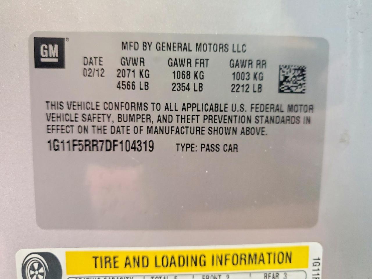 2013 CHEVROLET MALIBU