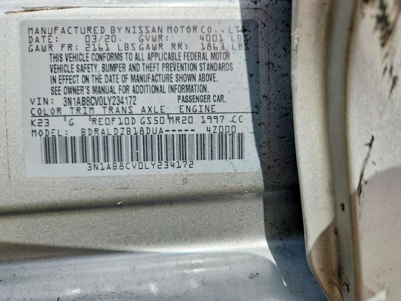 2020 NISSAN SENTRA