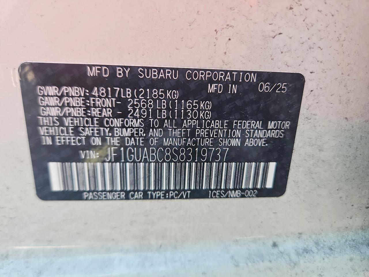 2025 SUBARU IMPREZA