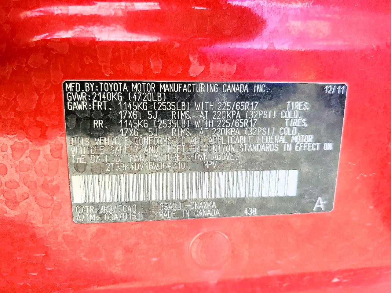 2011 TOYOTA RAV4