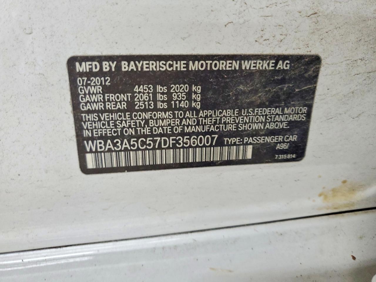 2013 BMW 3 SERIES