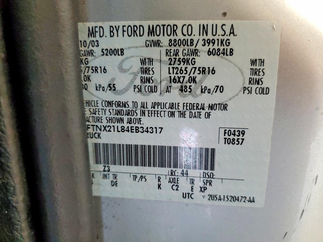2004 FORD F250