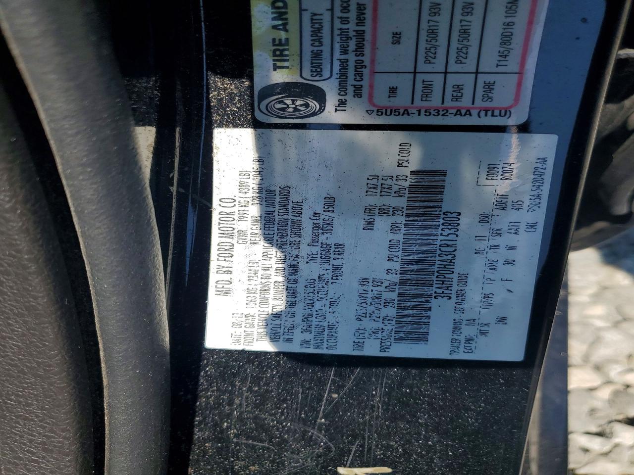2012 FORD FUSION