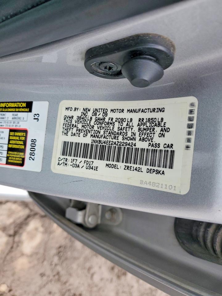 2010 TOYOTA COROLLA