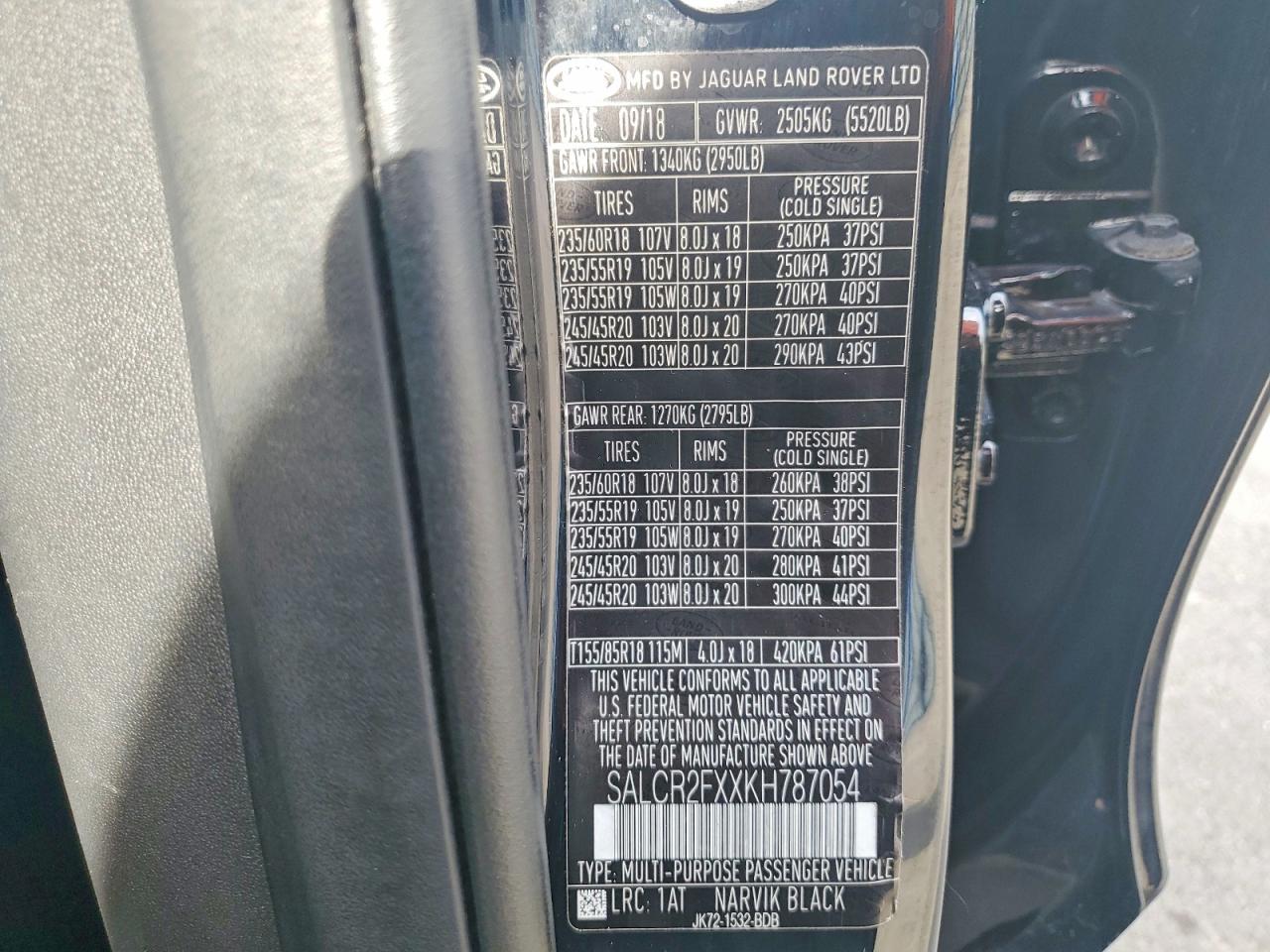 2019 LAND ROVER DISCOVERY