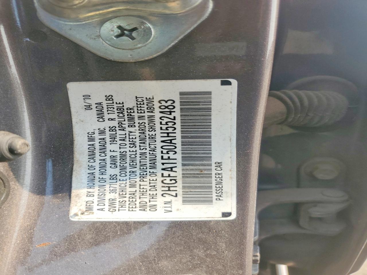 2010 HONDA CIVIC