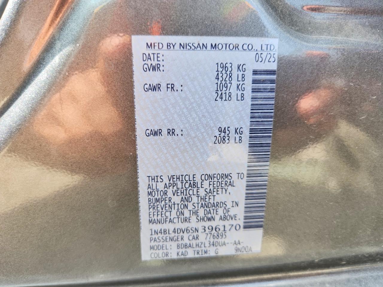 2025 NISSAN ALTIMA