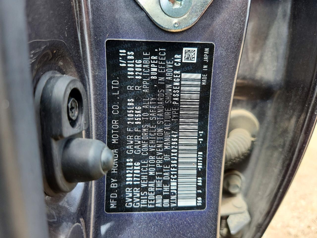 2018 HONDA CIVIC