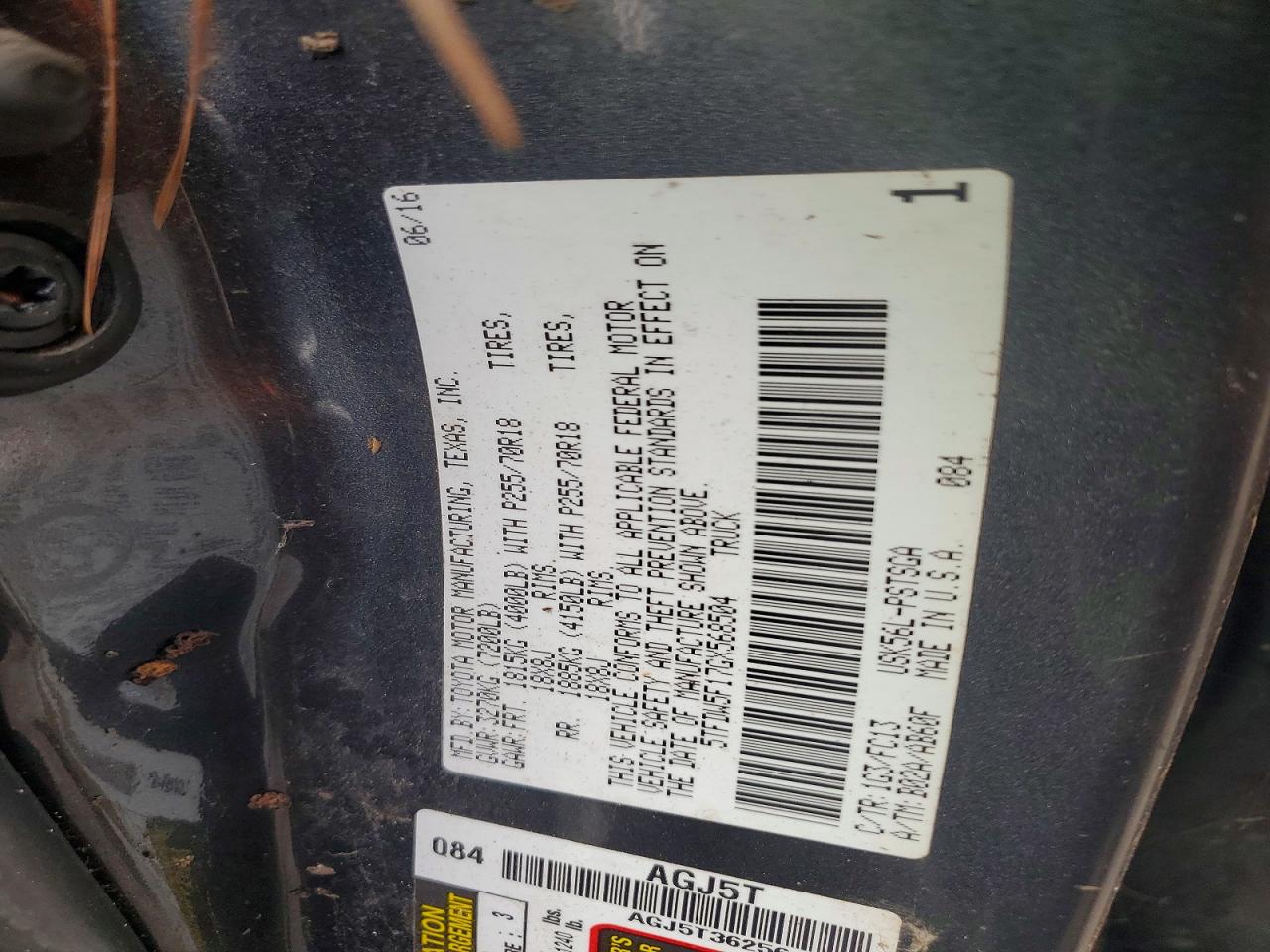 2016 TOYOTA TUNDRA