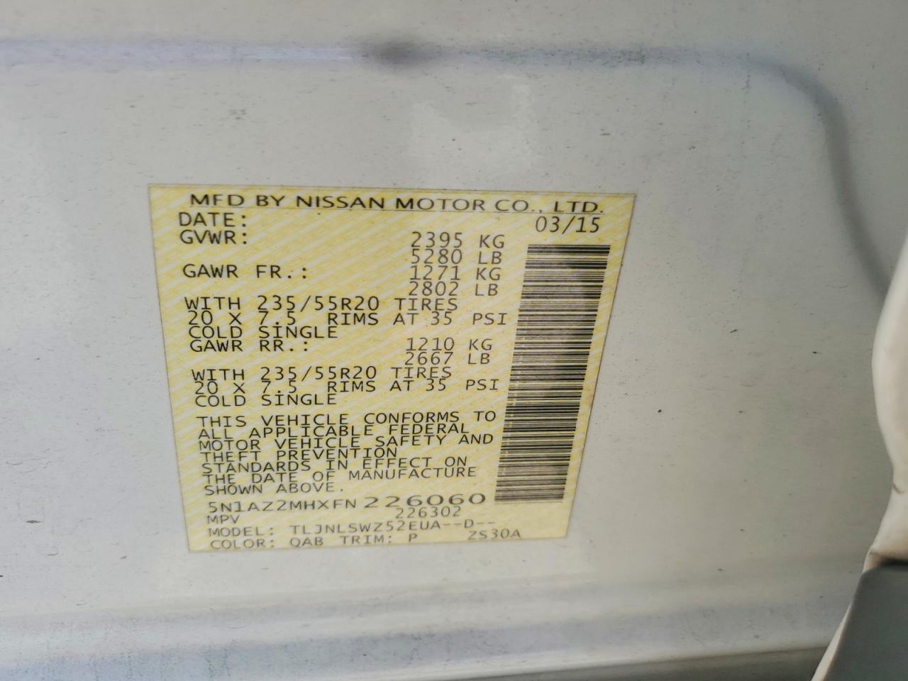 2015 NISSAN MURANO