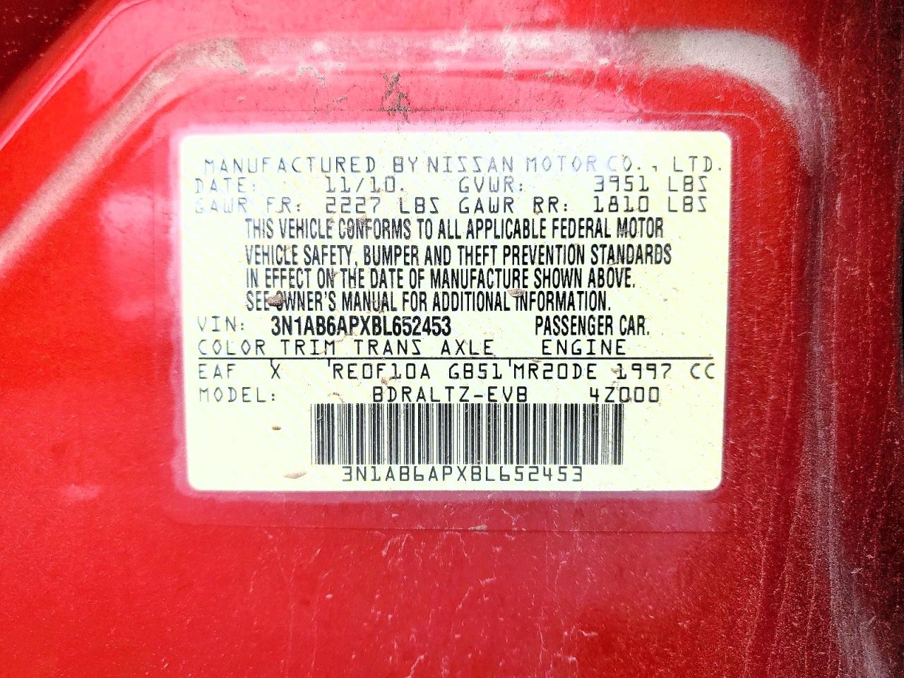 2011 NISSAN SENTRA