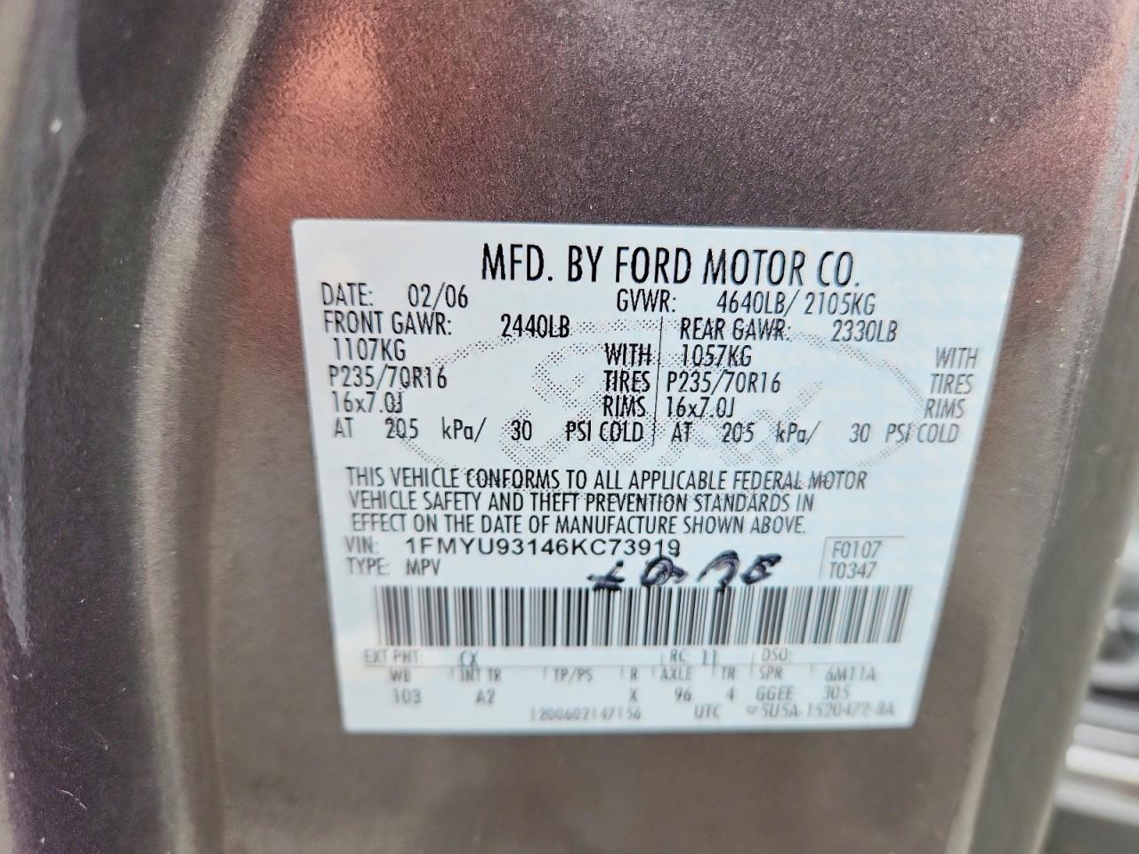2006 FORD ESCAPE