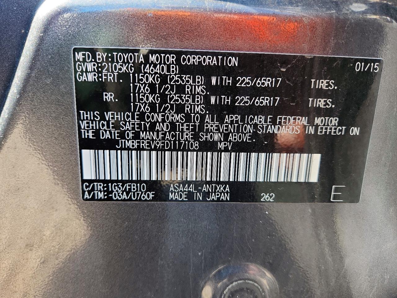 2015 TOYOTA RAV4