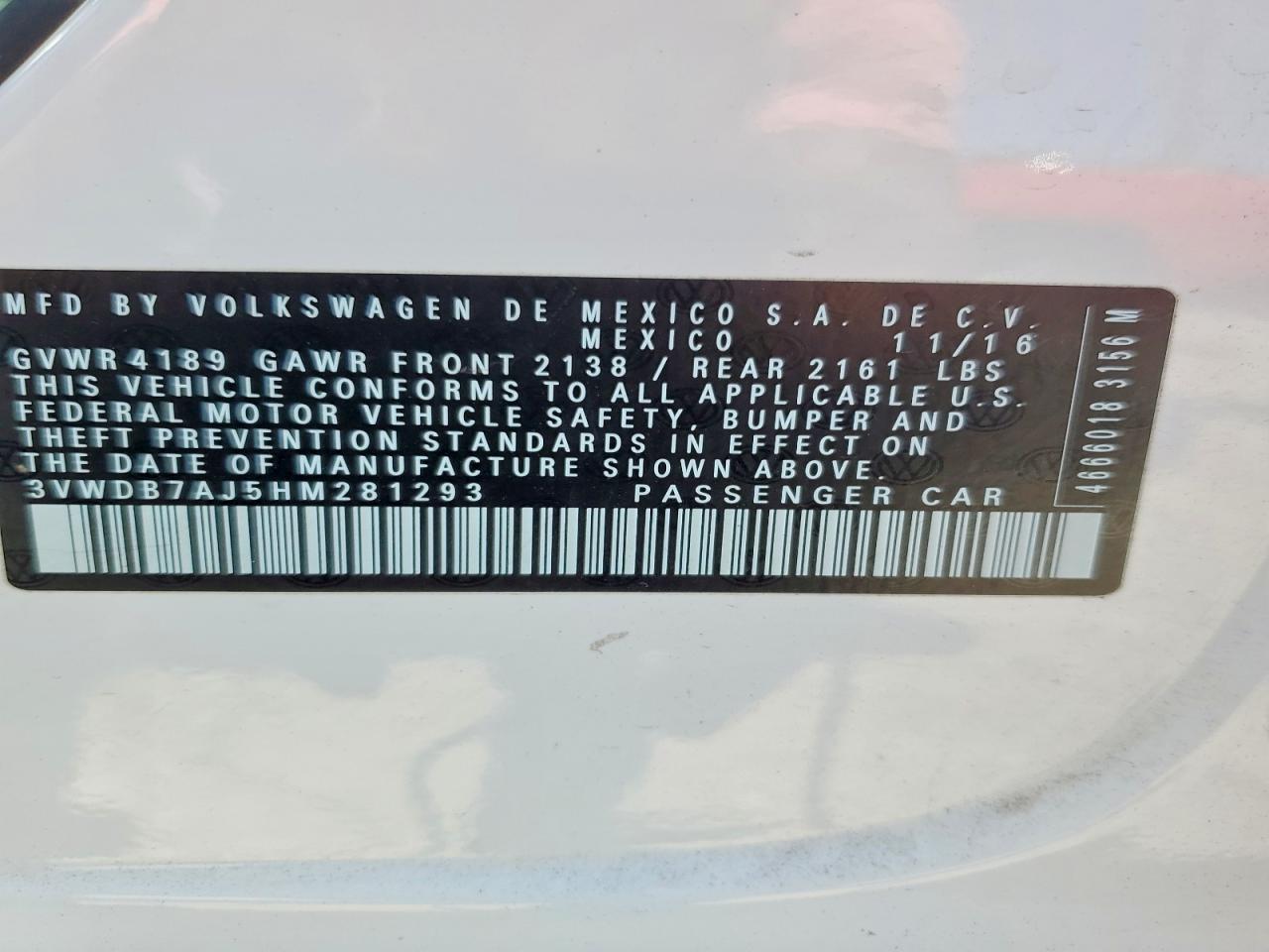 2017 VOLKSWAGEN JETTA