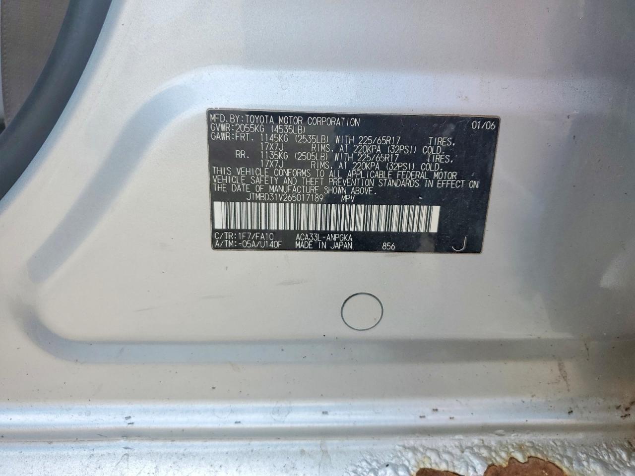 2006 TOYOTA RAV4