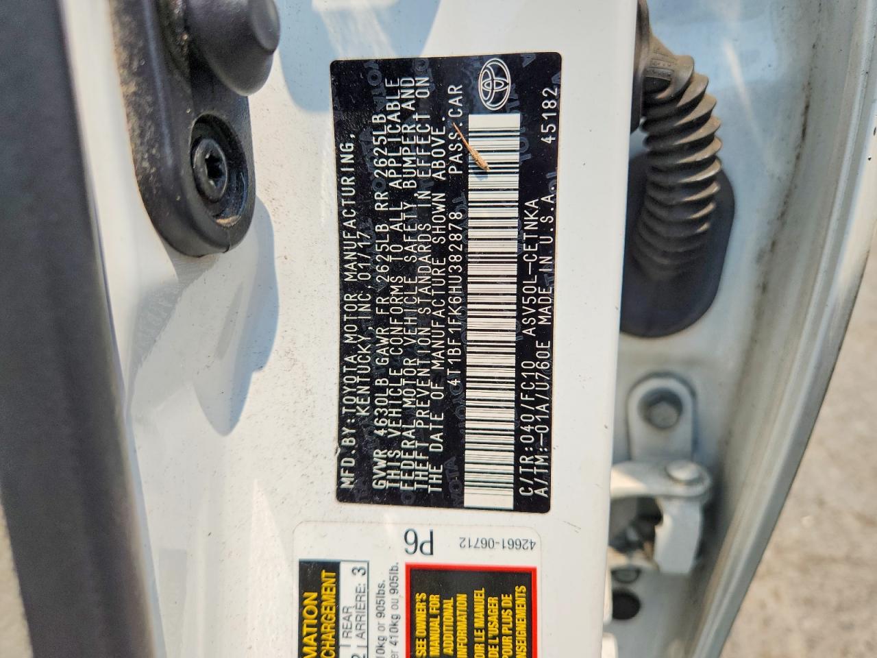 2017 TOYOTA CAMRY