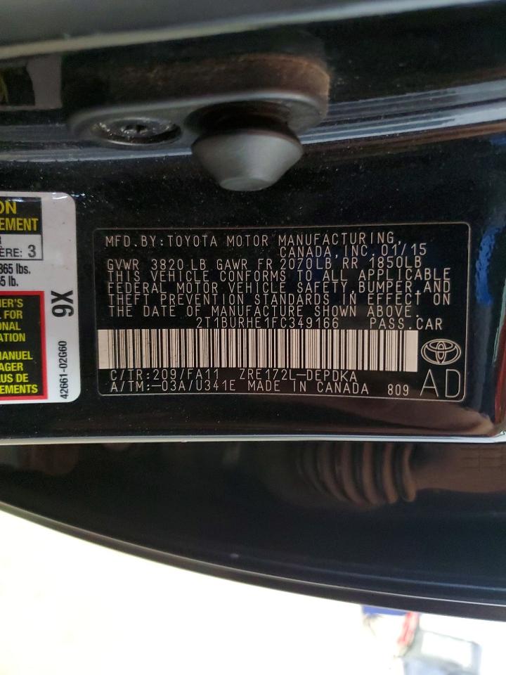 2015 TOYOTA COROLLA