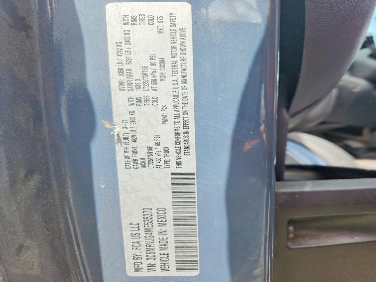 2021 RAM PROMASTER