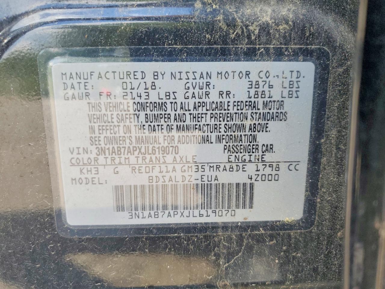 2018 NISSAN SENTRA