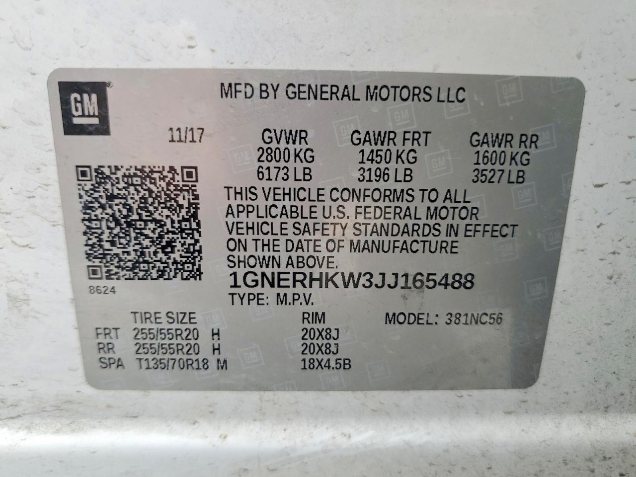 2018 CHEVROLET TRAVERSE
